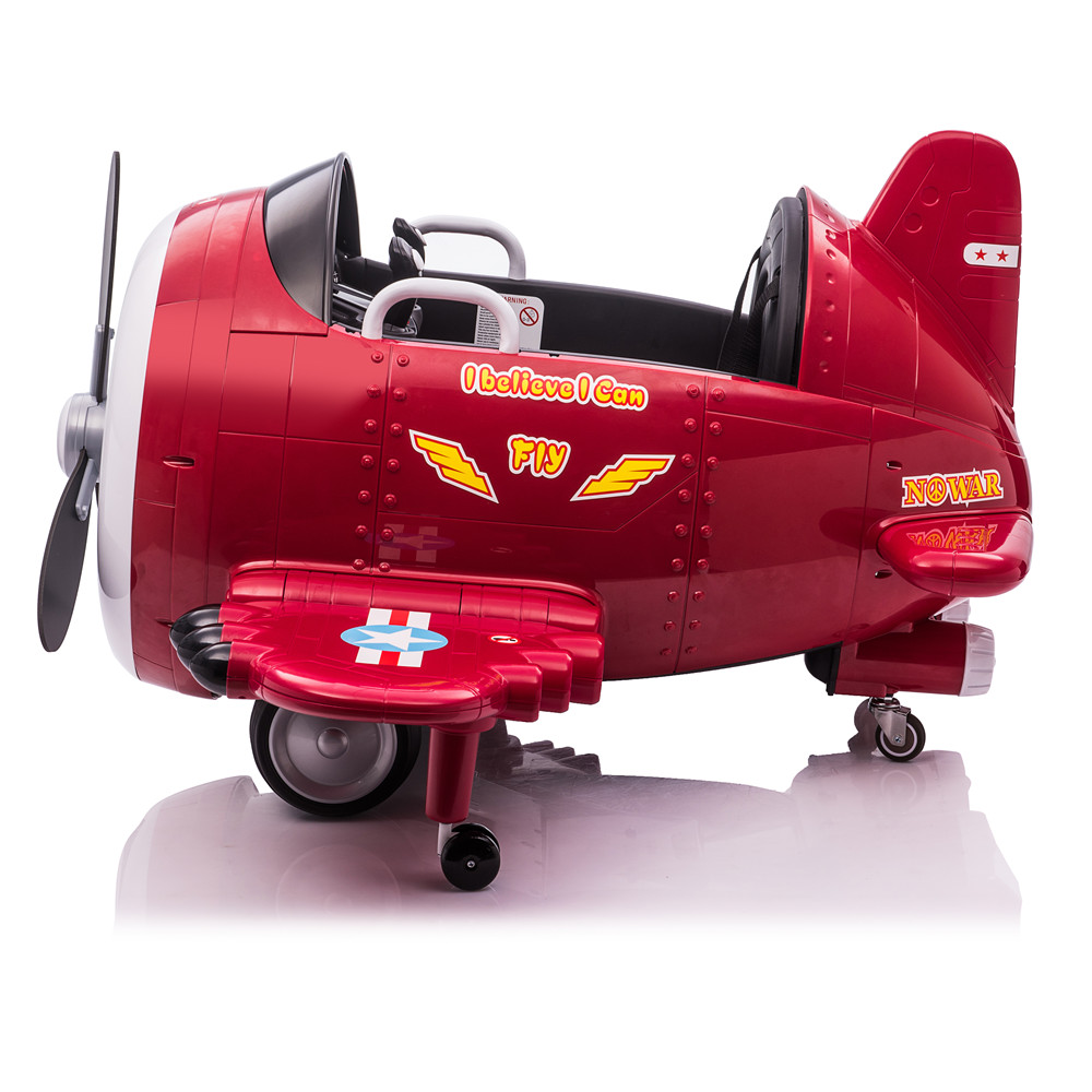 Wonderful Factory ride on aircraft 360 spin plane for toddlers with durable non-slip Eva wheels Folded Wings